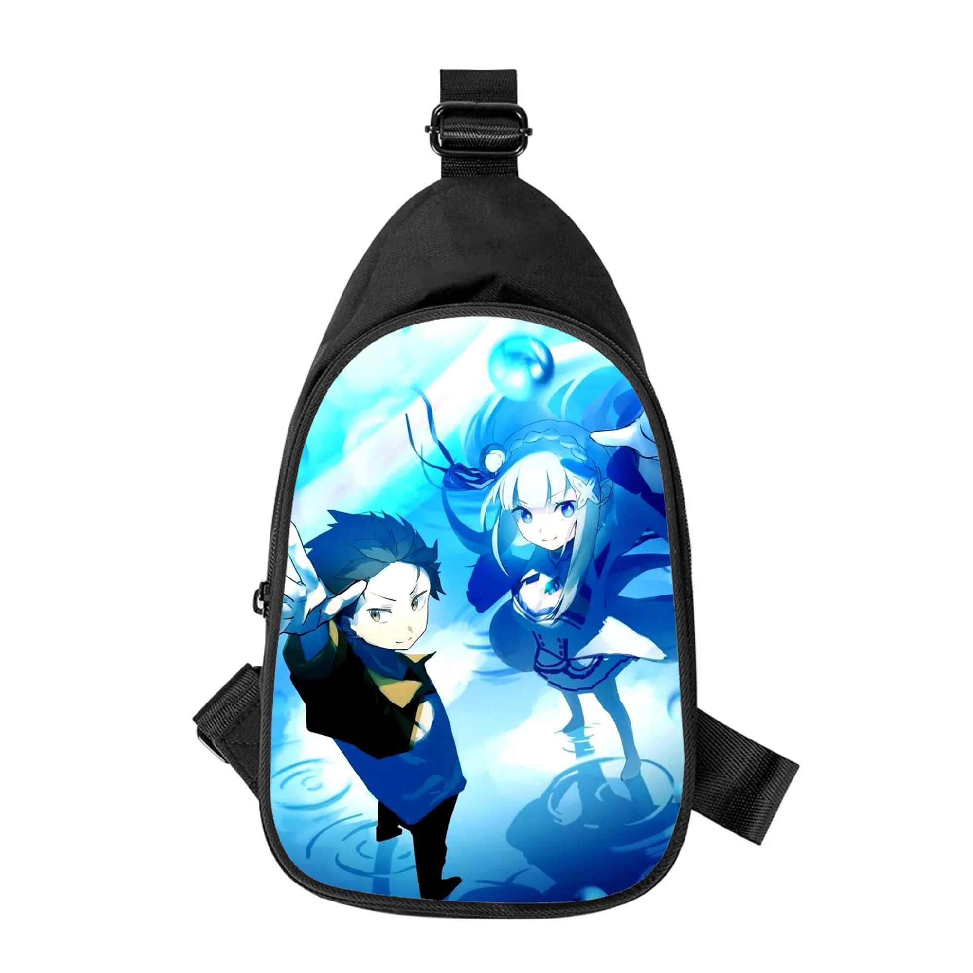 Re zero Rem Emilia anime Print New Men Cross Chest Bag Diagonally Women Shoulder Bag Husband School Waist Pack Male chest pack