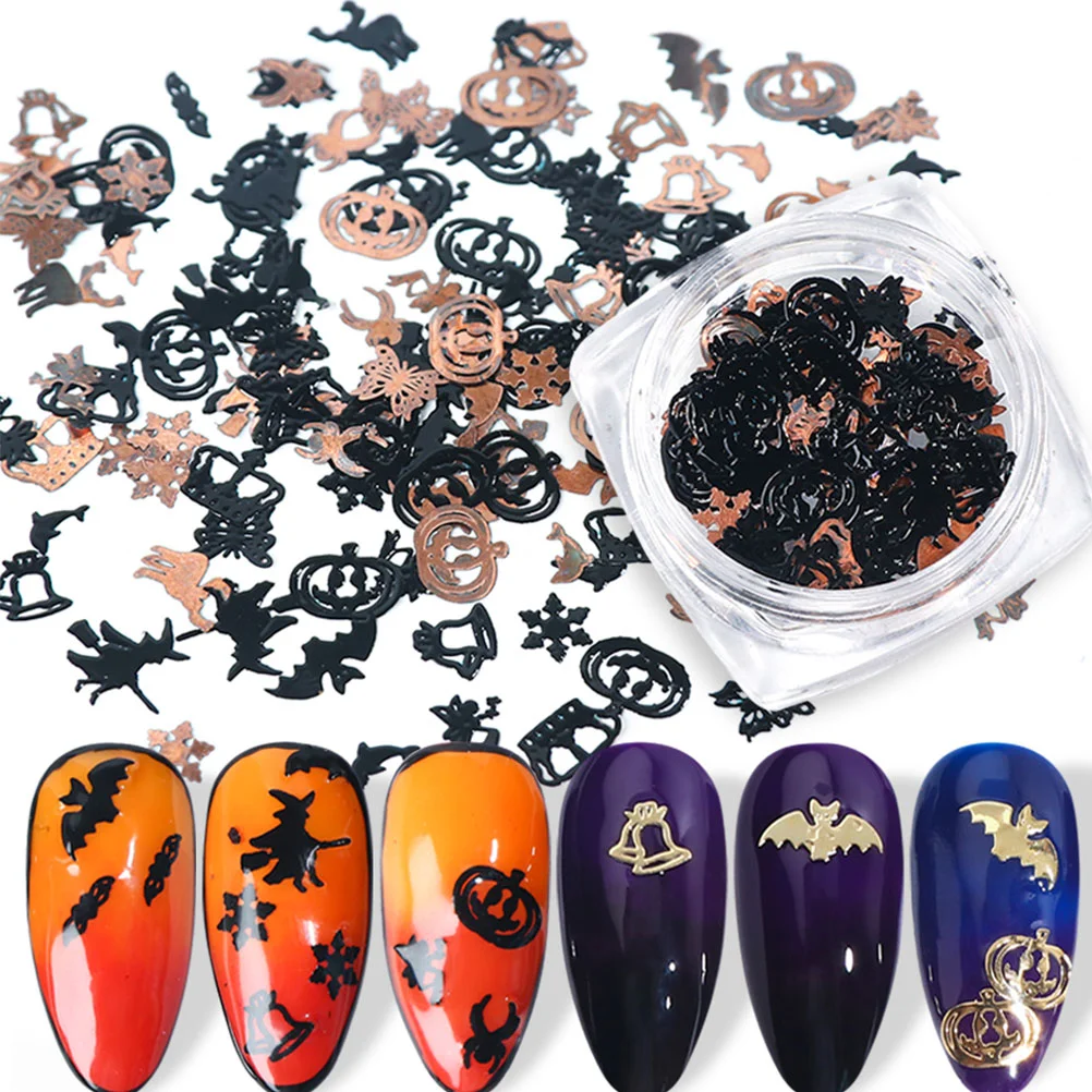 Halloween unhas adesivos, abóbora, morcego, delicado, 4pcs