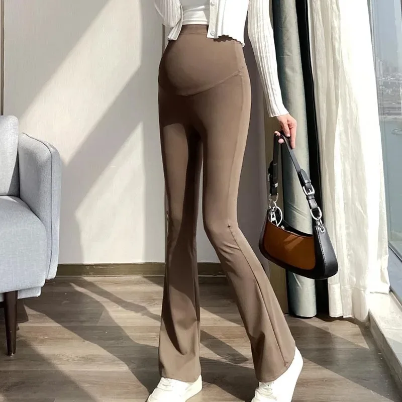 Maternity Pants Pregnant Women Yoga Flared Summer Thin Wear Casual Thin Shark Pants Spring and Summer New Maternity Pants