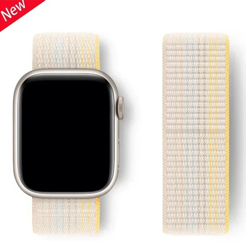 Nylon Loop Strap for apple watch band 44mm 40mm 45mm 41mm 38mm 42mm 49 44 45 mm Sport bracelet iWatch Series Ultra 8 se 7 6 5 9