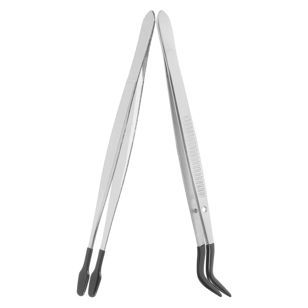 2 Pcs Tweezers Tool Eyelash Applicator Stamp Stamps Collector Tools for Crafting Sticker Coin