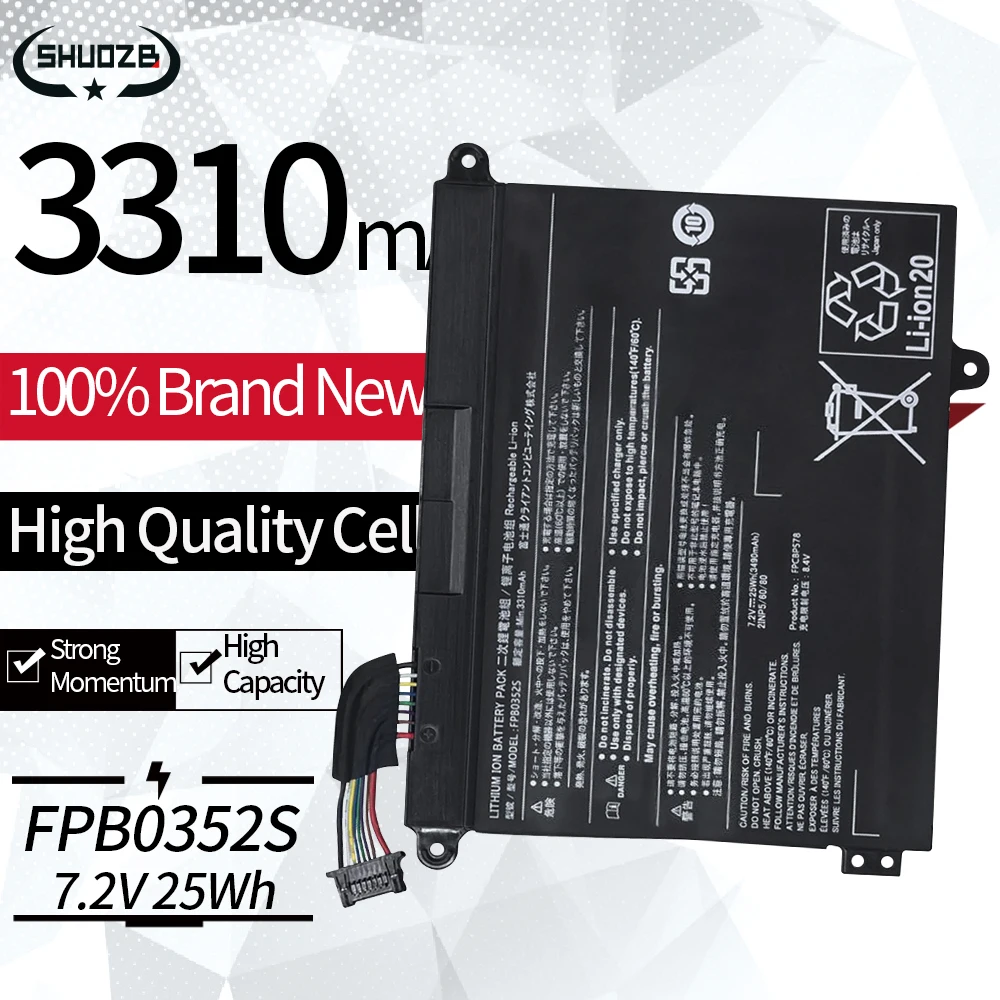 NEW FPB0352S FPCBP578 Laptop Battery For Fujitsu CP785911-01 2IN0/60/80 7.2V 25Wh Free tools