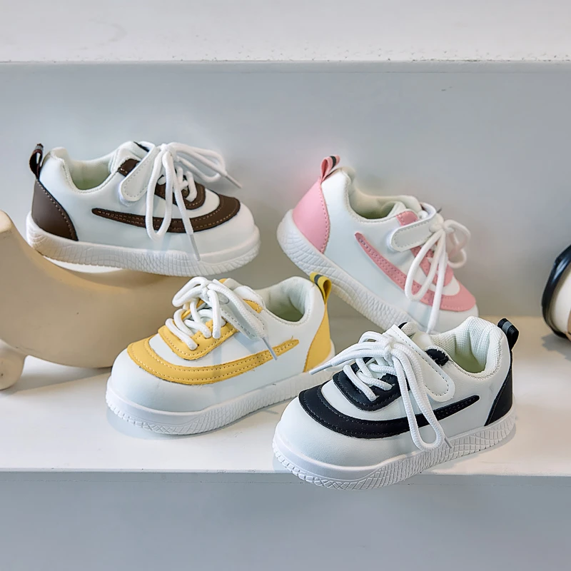 2025 New Fashion Kids Casual Shoes Candy Color Soft Bottom Children Skate Shoes Round Toes Boys Girls Sports Shoes Non-slip