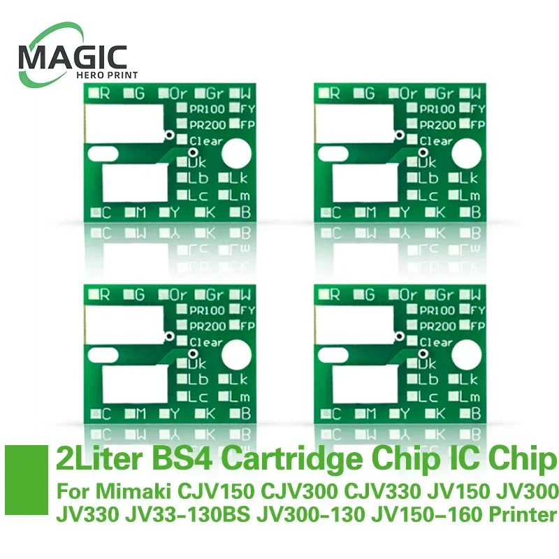 Magic Hero 2Liter BS4 Cartridge Chip For Mimaki CJV150 CJV300 CJV330 JV150 JV300 JV330 JV33-130BS JV300-130 JV150-160 Printer