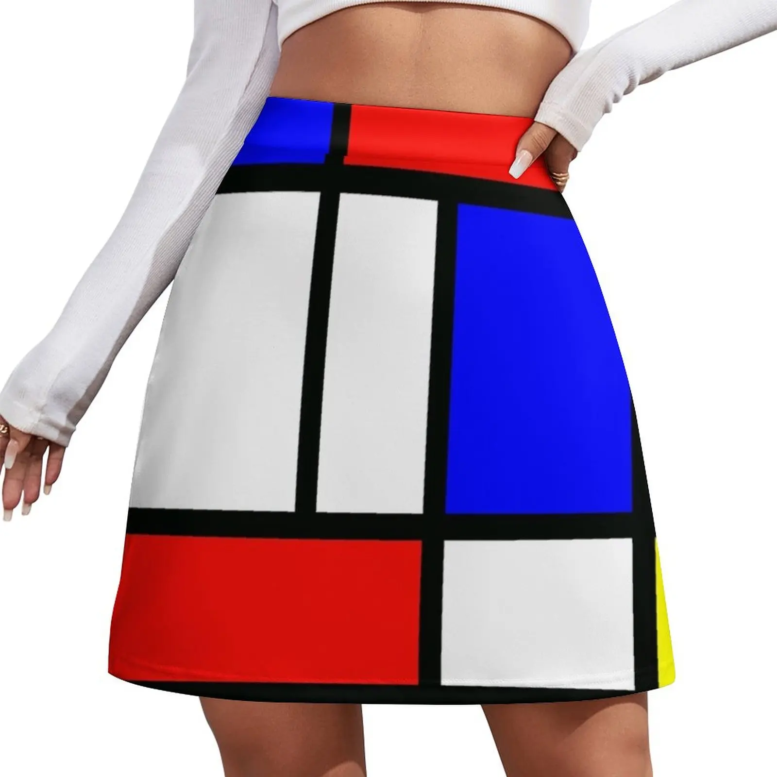 Piet Mondrian Composition 2 Color Block with Red Yellow and Blue Mini Skirt skirts women summer 2025 fashion