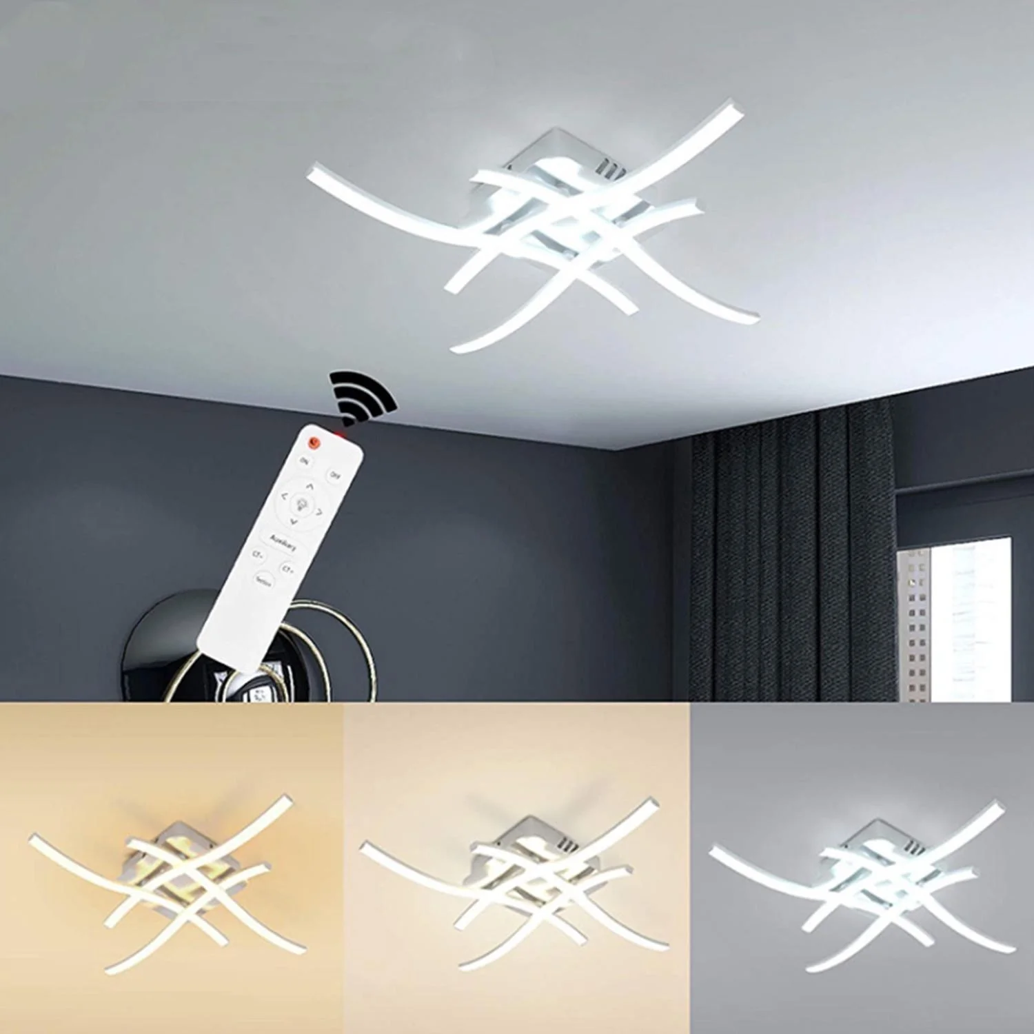 

Светильник Потолочный с регулируемой яркостью, 3 цвета, 86-256 в