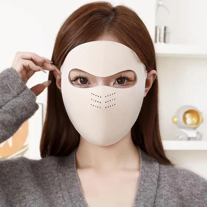 Máscara cálida de cara completa para invierno, máscara lavable sin rastro, transpirable, a prueba de polvo, máscara de montar engrosada, conducción al aire libre, esquí