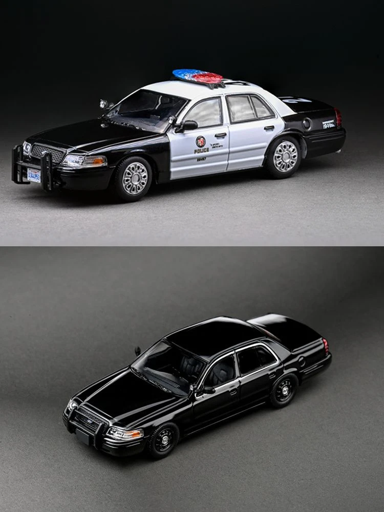 1:64 Victoria Crown American Police Car Ford CV Alloy Model Car Collection Simulation Car Model