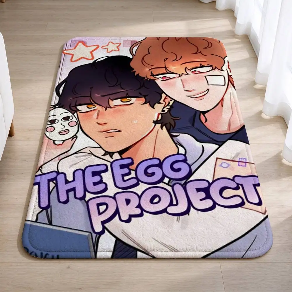 The Egg Project BL-Manhwa Home Decor Short Plush Floor Mat, Non-Slip & Easy to Clean for Multi Doorways