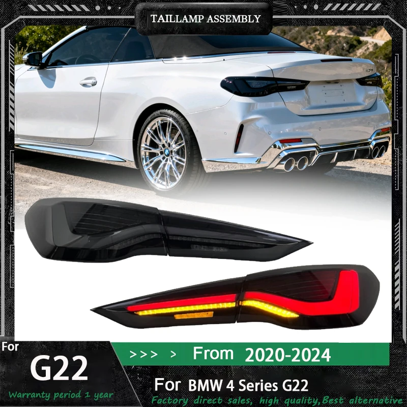 Taillight Assembly Laser Dynamic For BMW 4 Series G22 G23 G26 G82 G83 M4 2020-2024 Car Brake Rear Lamp Backup Tail Light