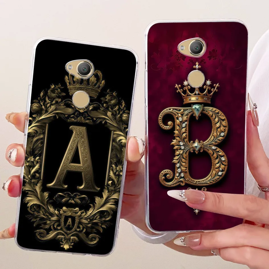 Funda para Sony Xperia XA2 Ultra H3213 H4233, funda de silicona suave con letras iniciales a la moda para parejas, fundas para Sony Xperia XA2 XA2Ultra