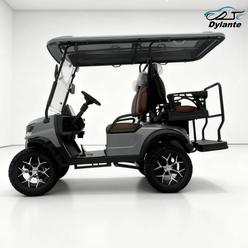 عربة جولف كهربائية للبيع بالجملة مع بطارية ليثيوم لمستشفى الفندق مع المصد الأمامي للزجاج الأمامي القابل للطي #3