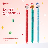 KACO Christmas Limited Edition Gel Pen Fairy Tale Snow House Creative Side Pressure Press Quick Drying 0.5 Writing Stationery
