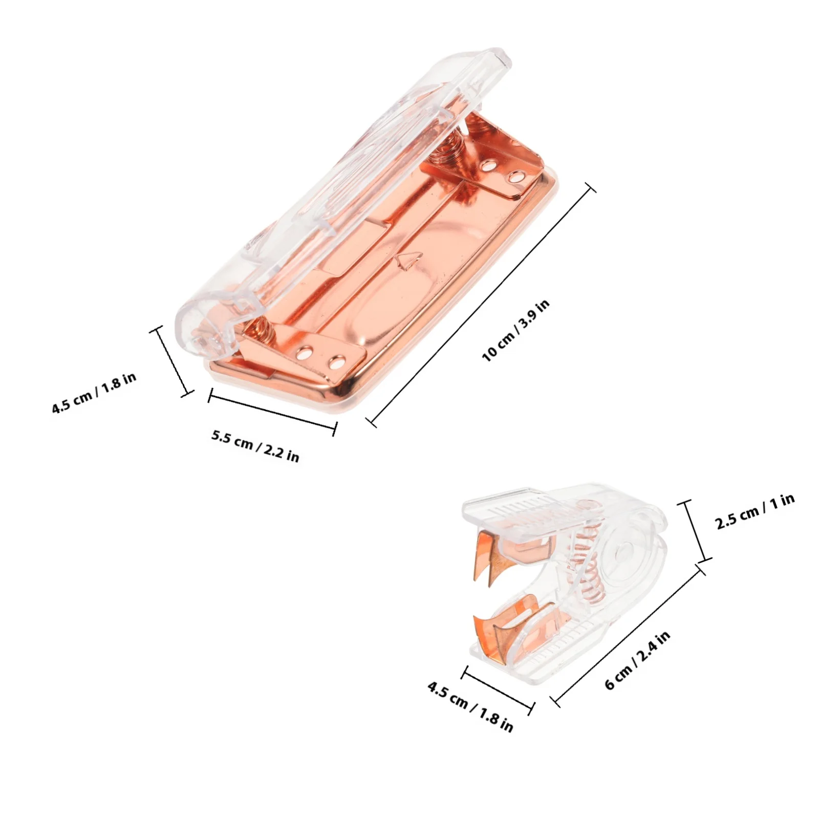 1Set Two Hole Punch Stapler Set Transparent Design Office Supplies Heavy Duty Paper Puncher Staple Remover Efficient Tool