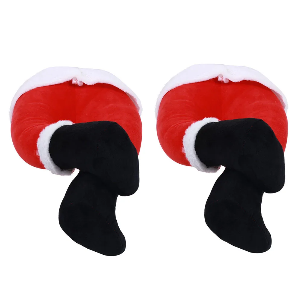 

2Pcs Stuffed Santa Legs Creative Xmas Fake Legs Christmas Tree Ornament Decorative Cloth Leg Holiday Photography Props