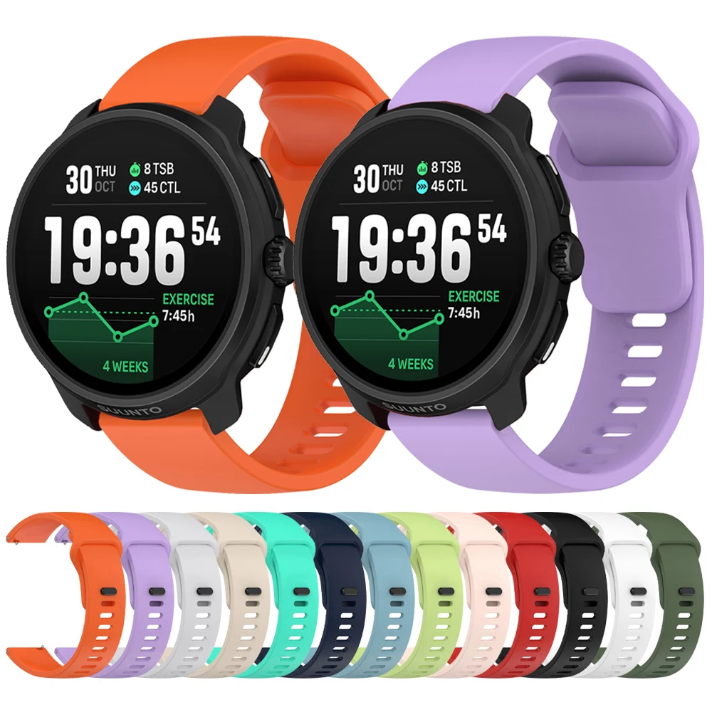 حزام ساعة سيليكون ناعم لـ SUUNTO Race 2 العصابات الرياضية SUUNTO 9 PEAK PRO DLC/5 PEAK/RACE Run/Ocean/VERTICAL/3 سوار لياقة بدنية