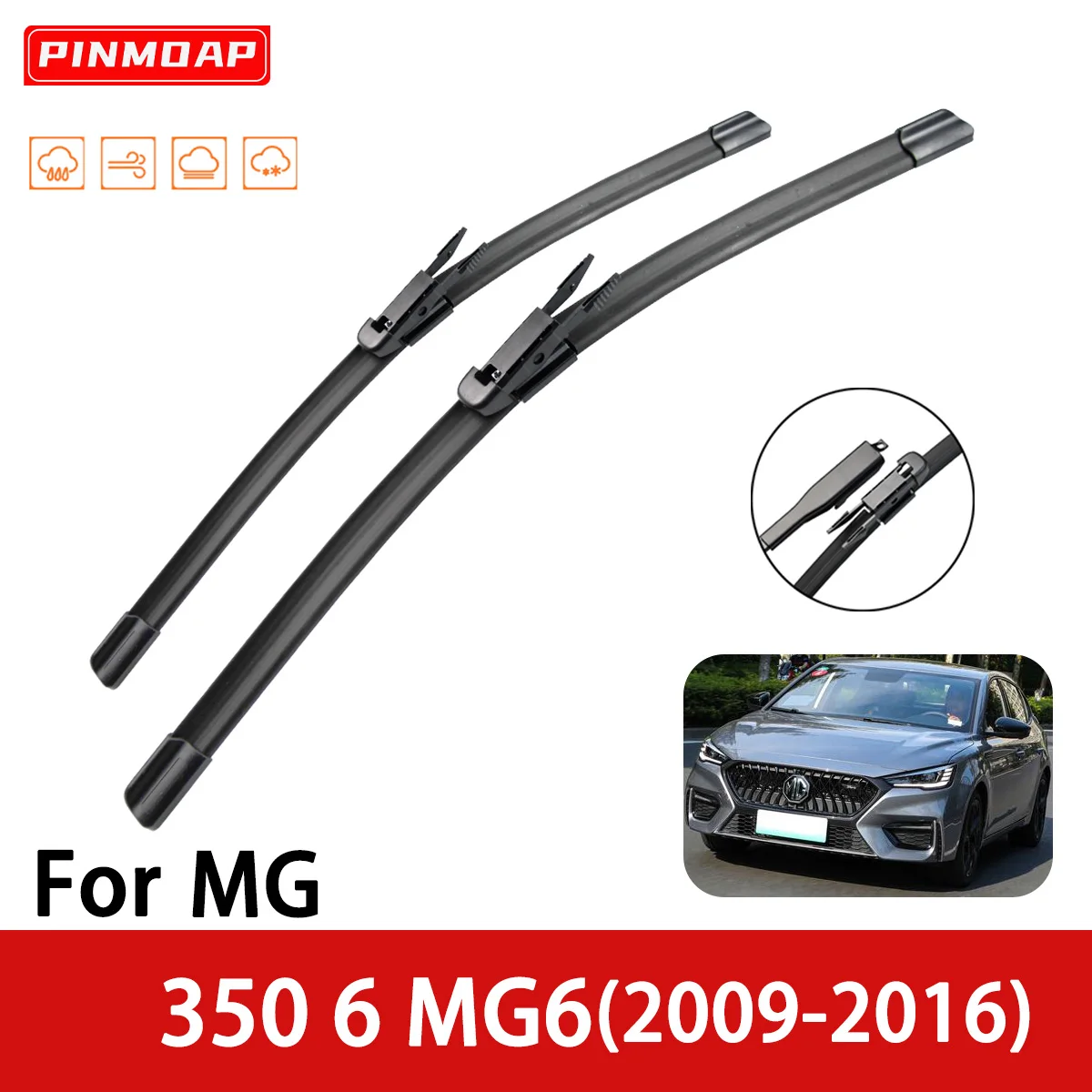 Car Wipers Rubber for MG 350 6 MG6 Front Blade Brushes Cutter Automobiles Parts Accessories Windscreen Wipers Wear Parts