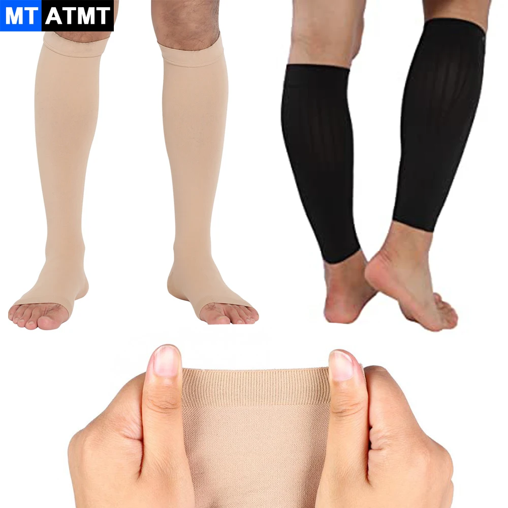 MTATMT 1Pair Leg Warmer Compression Varicose Vein Stocking Elastic Socks Support Leg Shin Socks Fatigue Relief Calf Sleeve Sock