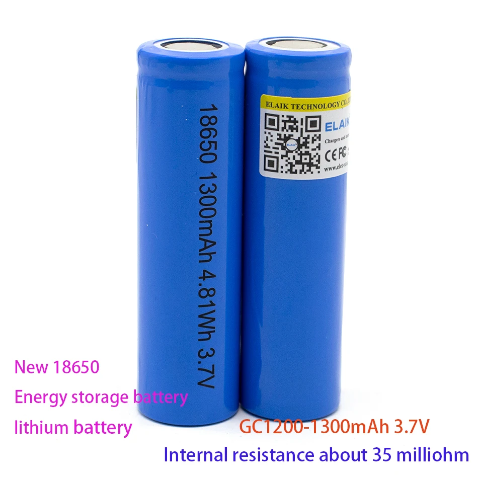 3.7V 1200mAh 18650 energy storage battery pack Rechargeable lithium battery performance can be applied to a wide range