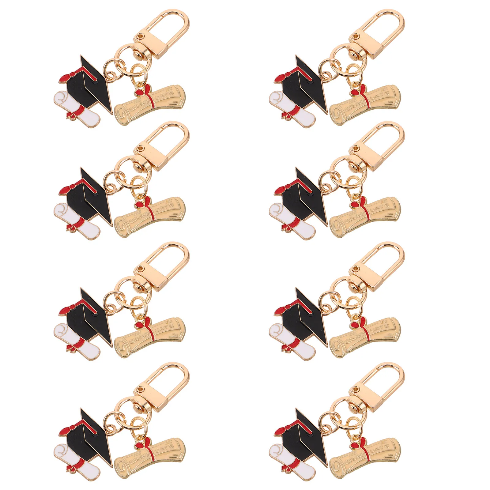 8Pcs Grad Cap Keychains Class of 2026 Graduation Keyrings Graduation Party Favors Keepsakes for Students Class of 2026 Key Ring