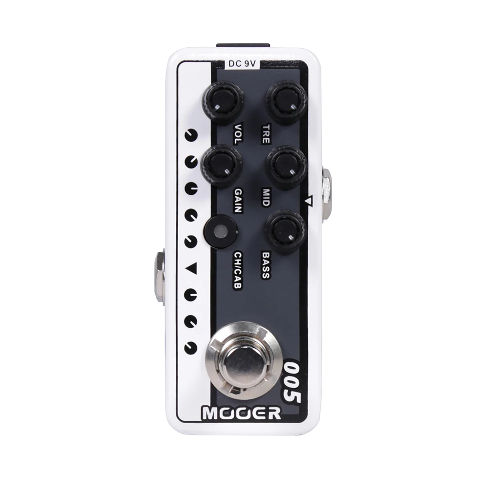 MOOER 005 Guitar Effect Pedal Brown Sound 3 Digital Preamp Electric Acoustic Dual Channel Preamp Preamplifier True Bypass