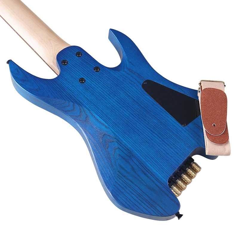 Left Hand Headless Bass Guitar 5 Strings 41 Inch Electric Bass Guitar Solid Ashwood Body with Canada Maple Neck