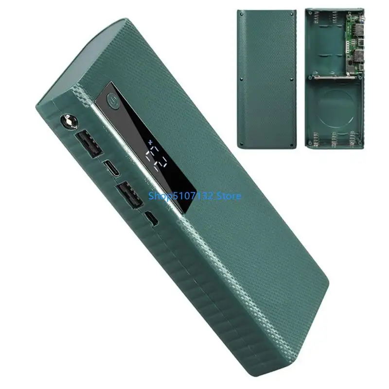 87HD 5x21700 DIY Shells شحن صناديق الغطاء الخارجي Case Mobile Cases DIY قذائف بلاستيكية مع ضوء LED