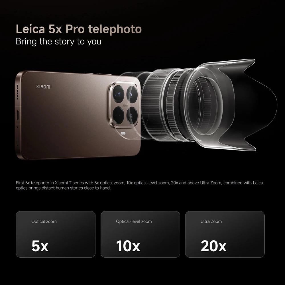 الإصدار العالمي من Xiaomi 15T Pro Leica شاشة 6.83 بوصة 144 هرتز 90 وات سلكية 50 وات لاسلكية HyperCharge 5500 مللي أمبير في الساعة كاميرا Xiaomi HyperOS الرئيسية