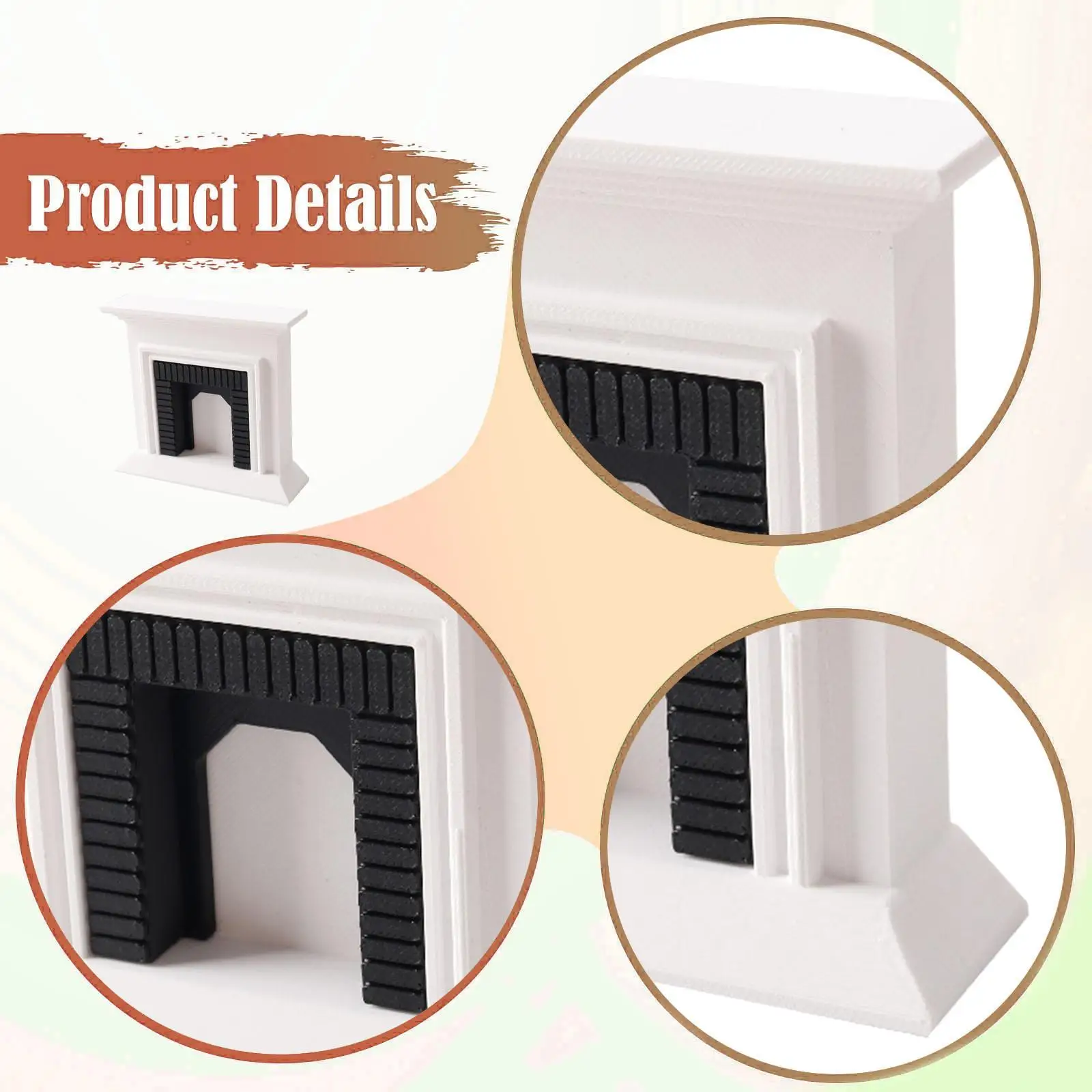 مقياس 1:12 مدفأة دمية نموذج مصغر لتزيين بيت الدمية لمناظر الحياة