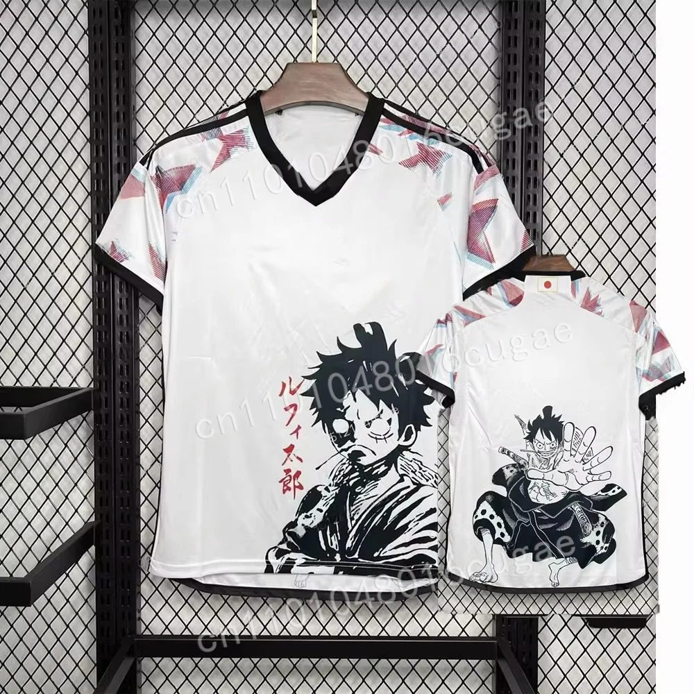 

Лето 2025 г., повседневная футболка для взрослых, мужчин и женщин, японский пиратский король Луффи, футбольный трикотаж специального дизайна, детский аниме с коротким рукавом