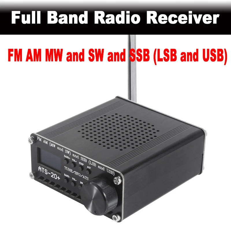 Full Band Radio Receiv Shortwave AM FM Radio ATS-20 Plus AIR Band DSP Full Band (MW & SW) SSB Scanner Portable Radio