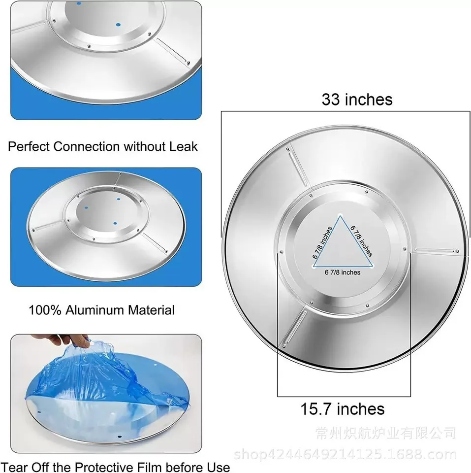Tower Umbrella Gas Heater Burner Cover, Stainless Steel Mesh Heat Reflector Replacement for Outdoor Patio Heater