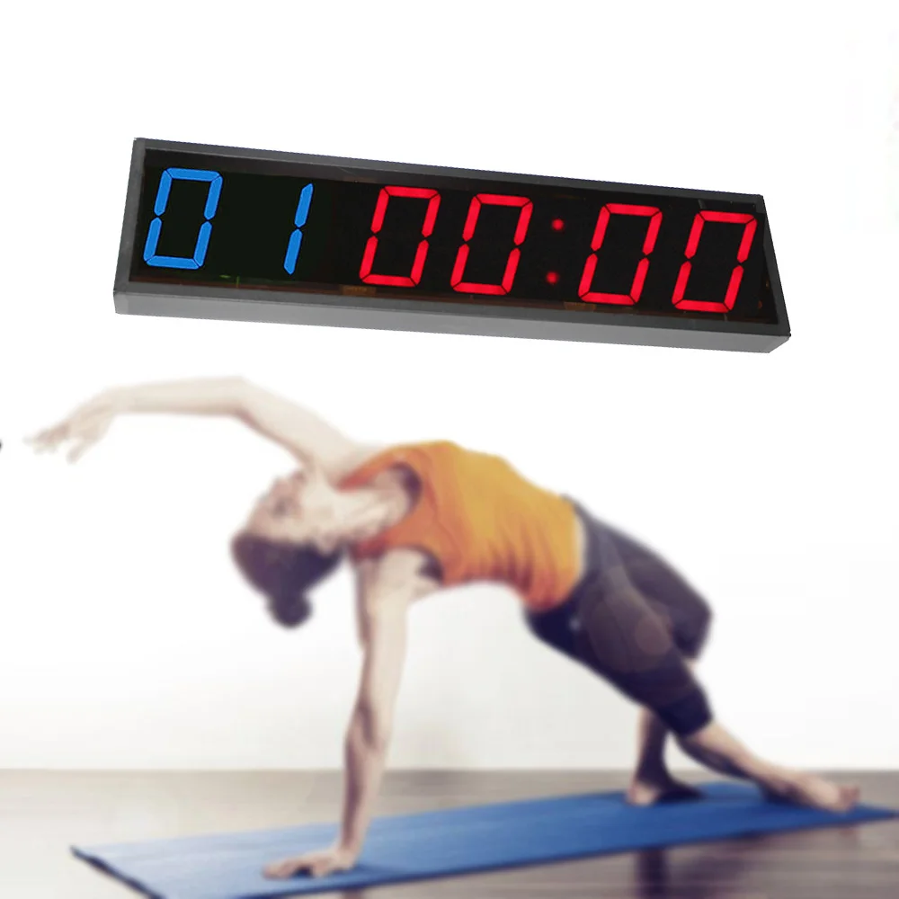 Temporizador de gimnasio de intervalo personal de 4 pulgadas: reloj de cuenta regresiva HIIT, Tabata, EMOM, MMA para entrenamiento en casa y fitness