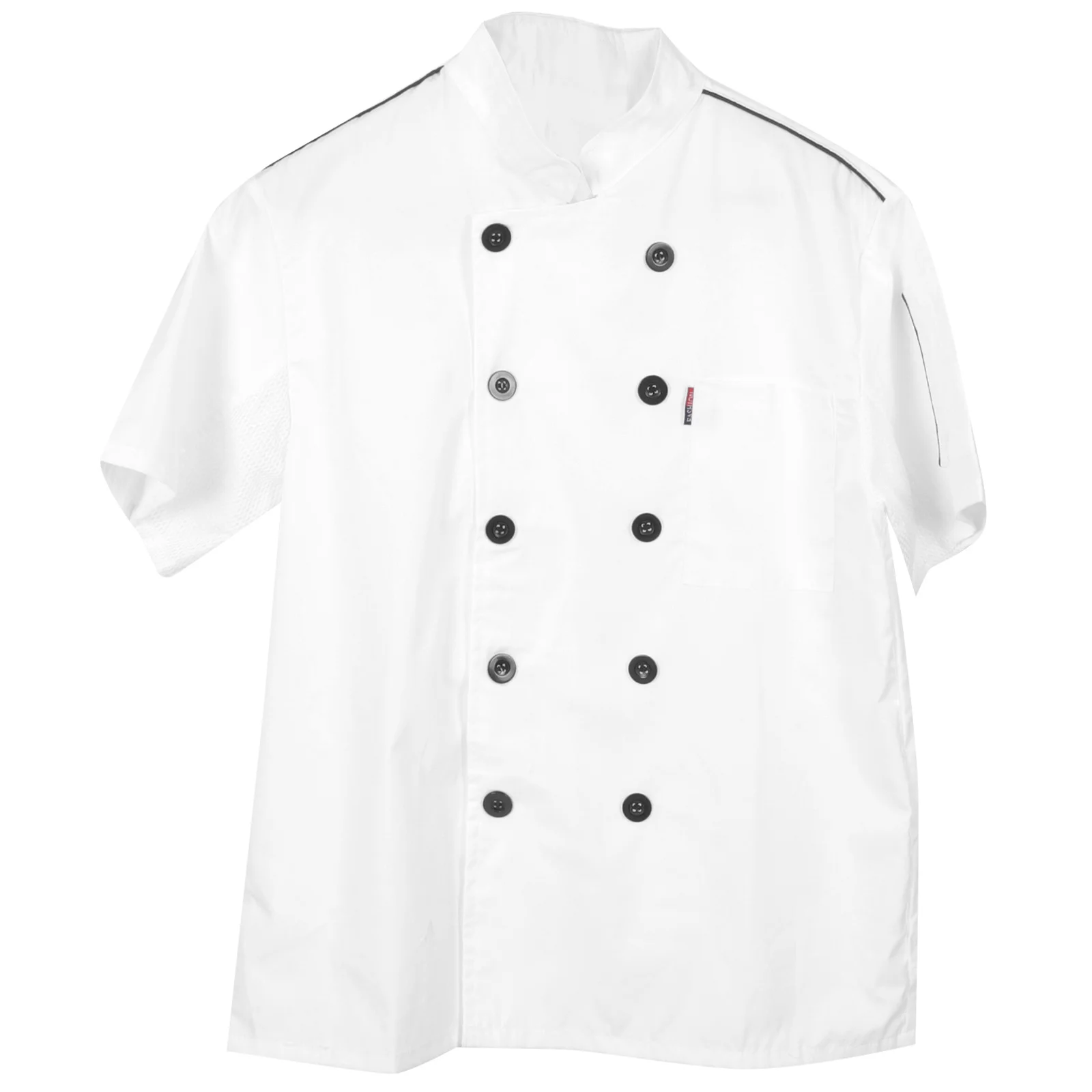 Short Sleeve Chef Coat Restaurant Kitchen Uniform Breathable Moisture Wicking Workwear Professional Cook Jacket For Men