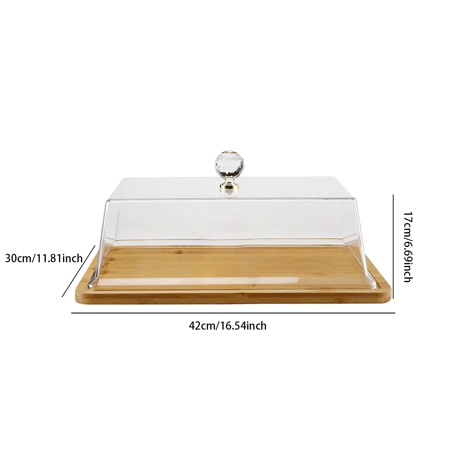 Cake Stand with Glass Cover Pastry Display Dessert Tray Transparent Cake Cover for Holiday Party Dessert Shops Cakes Cookies