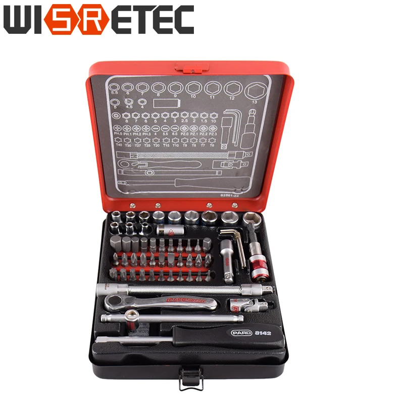 

High Quality 56pcs Ratchet Wrench Set Minikit S2 Material Bits 1/4 Socket Screwdrive Hex Trox Slot Bit Bike Repair Hand Tools