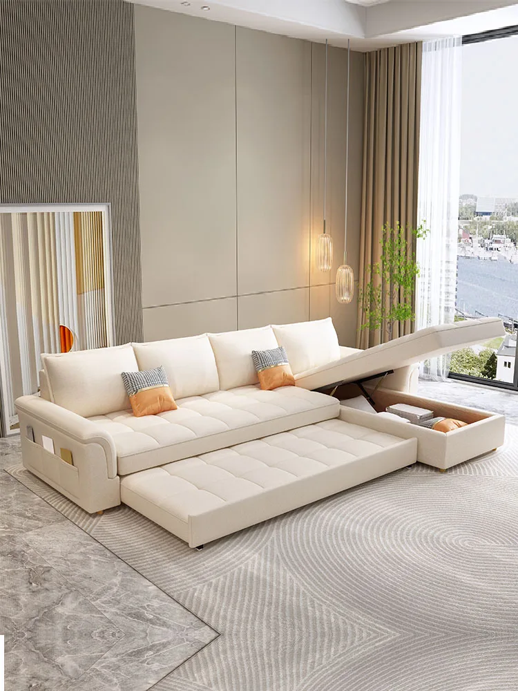 Sofa bed dual-purpose multi-functional foldable living room modern simple concubine sitting and lying
