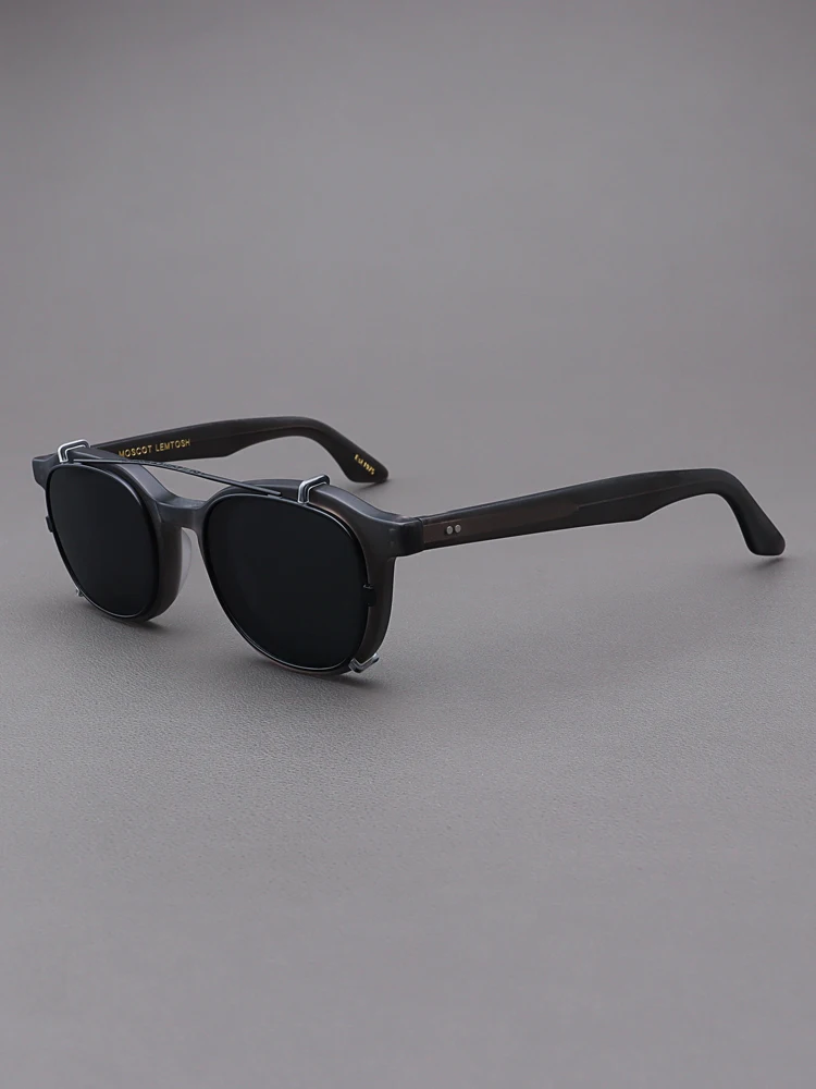 moscot-lemtosh-unisex-matte-grey-frame-sunglasses-with-clip-on-integrated-design-for-men-and-women
