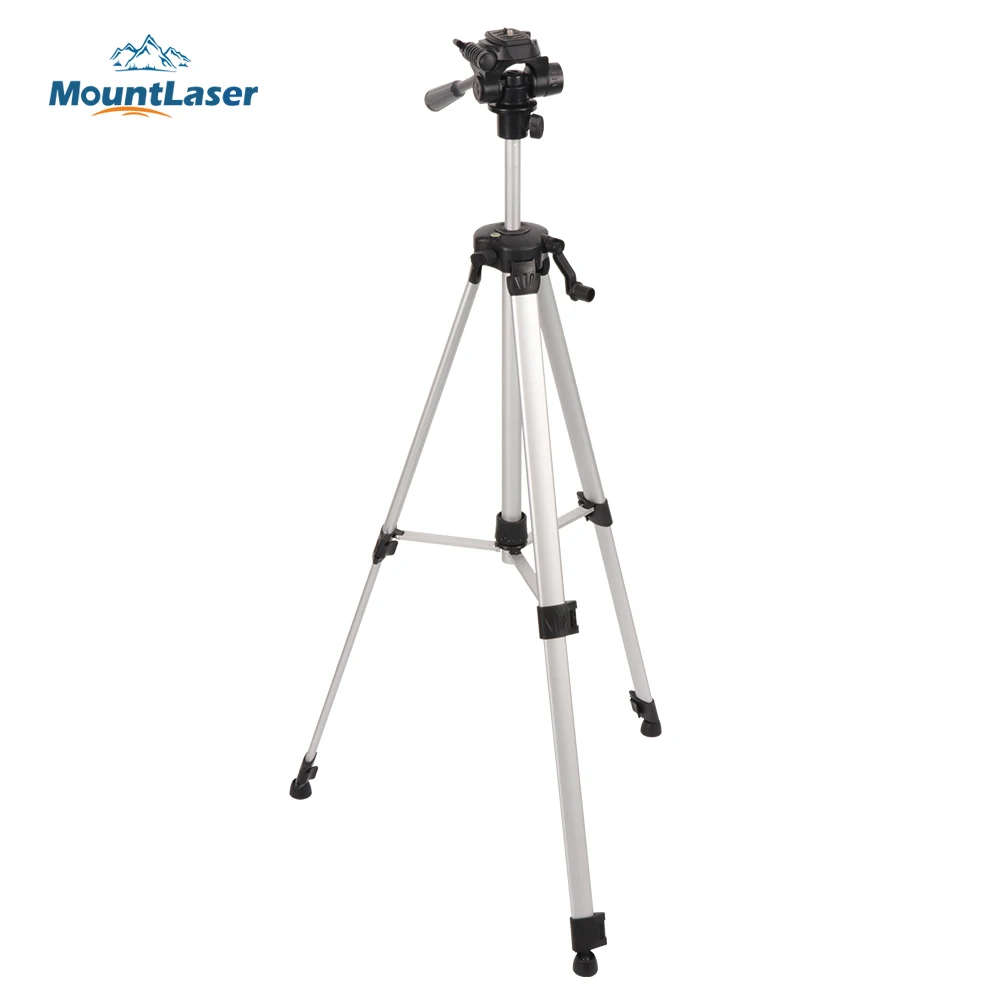 Trípode de nivel láser de 1,5 m de estilo mejorado, soporte de trípode grueso de altura ajustable con cabezal inclinable extraíble para topografía
