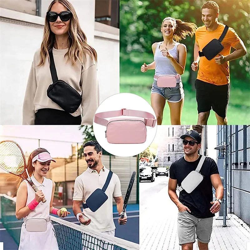 Bolsa de cintura esportiva para homens e mulheres, bolsa de peito à prova d'água para corrida ao ar livre, caminhadas, bolsa de telefone, moda de viagem, bolsa crossbody, pacote engraçado