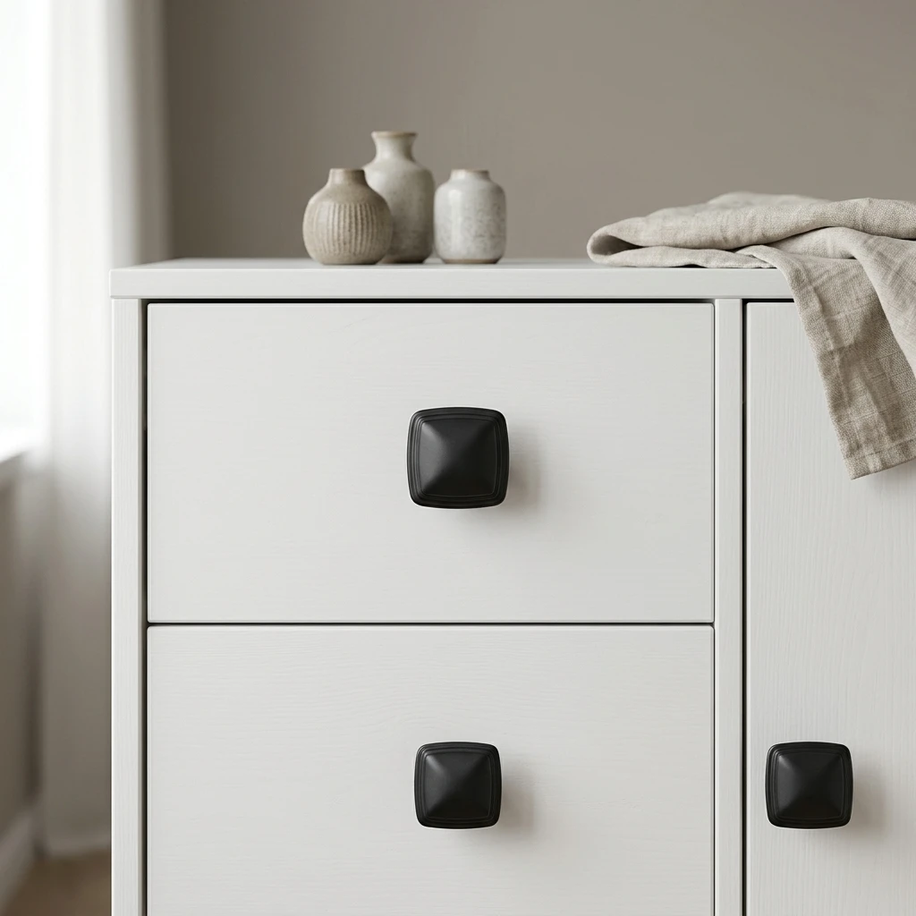 Cabinet Door Handles Black Matte Drawer Pulls For Kitchen Bathroom Wardrobe Furniture With Rust Proof Anti Fingerprint Finish
