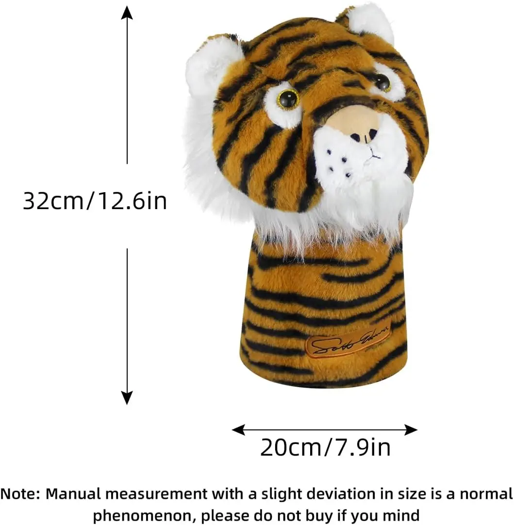 Scott Edward Animal Zoo Golf Driver Wood Covers, Fit Drivers and Fairway, Lovely Tiger, Funny and Functional