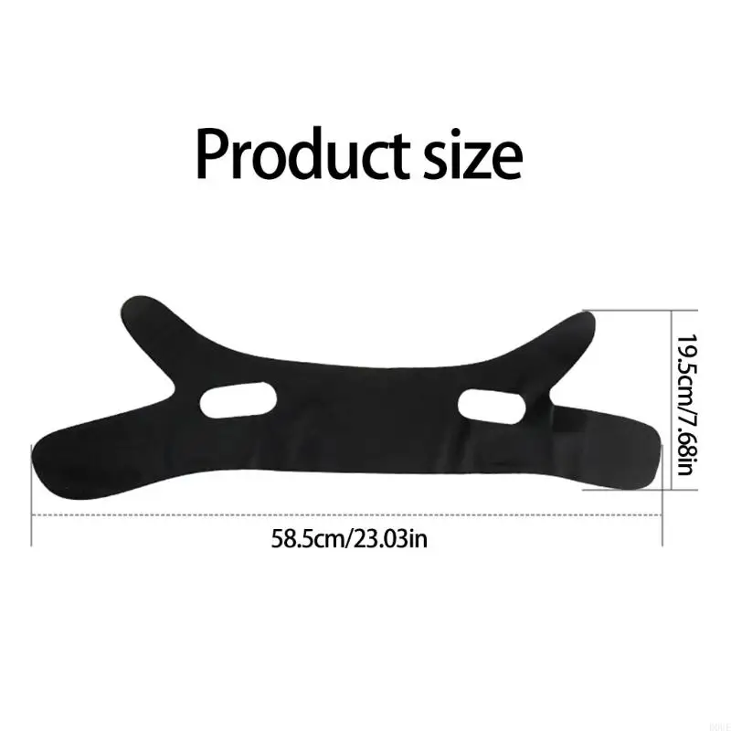 D0Ue herbruikbare gezicht afslankriem met comfortabele nylon stof verlengde dekking aanpassing sluiting voor nachtelijke gezicht