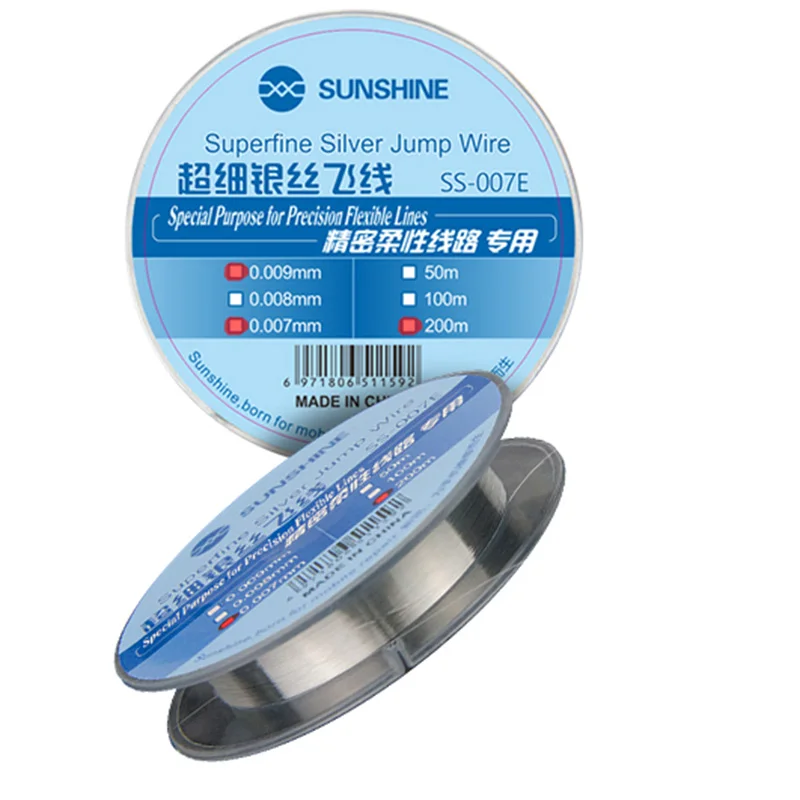 Ultra-fine Silver Wire Jump Fly Line 0.007mm Superfine Precision Flexible Circuit Dedicated SS-007E Mobile Phone Repair Tools