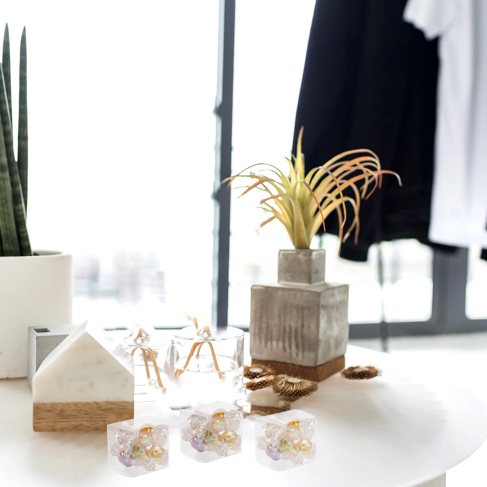 

25Pcs Plastic Packing Box Clear Transparent PVC Candy Wedding Party Favor 4x4x4cm Food Safe Storage Box Easy Assemble