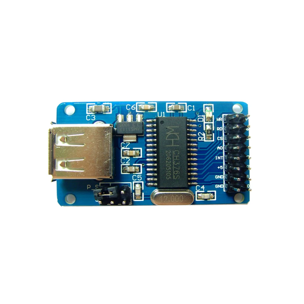 

CH376 Chip USB Host Interface U Disk Read Write Module Support USB Control Transfer 12MHz Onboard 3.3V LDO 1117 USB Module