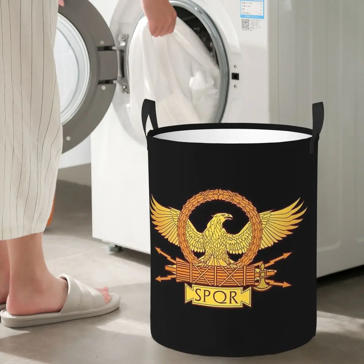 

Древние римские складные корзины для белья SPQR, корзина для хранения грязной одежды, домашний органайзер, корзина