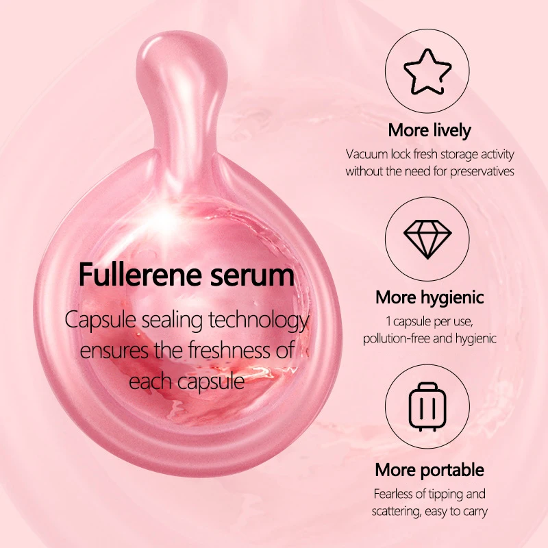 30/90Capsules Fullerene Anti-Aging Powder Capsule Face Serum Firming Fade Fine Lines Vitamin C Whitening Dark Spot Remover Skin - Image 5