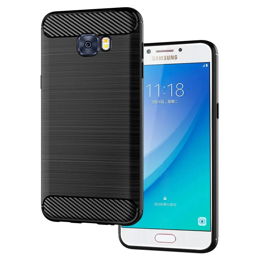 Case For Samsung Galaxy C5 / C5Pro Case Silicone TPU Bumper Shockproof Carbon Cover for Samsung Galaxy C5 Pro C5000 C5010 C5018
