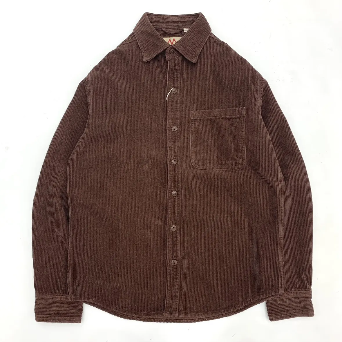 Heavyweight American retro shirt for men in autumn thick Japanese loose casual long-sleeved Hong Kong style shirt